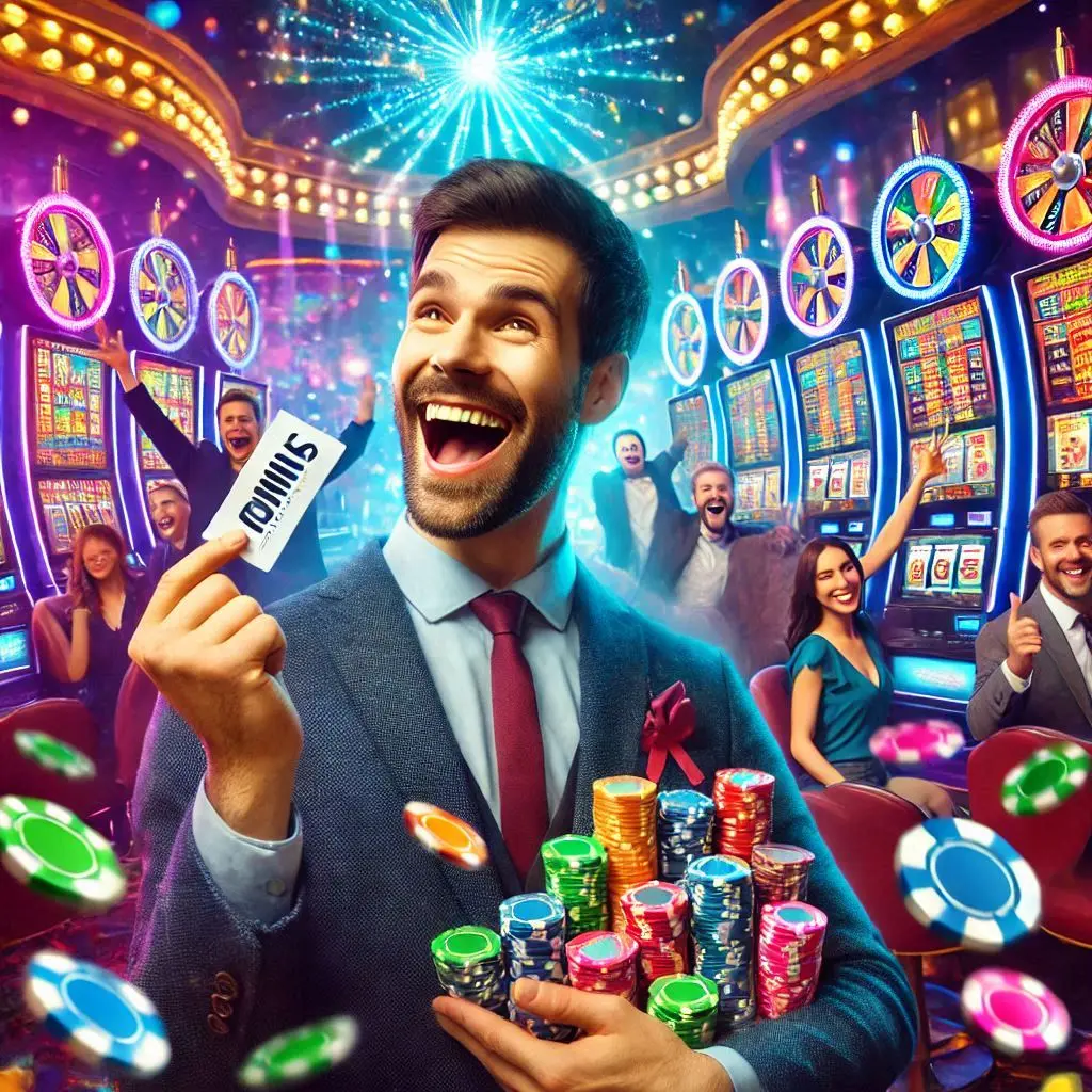 bonus nelle mani di un giocatore di WIN UNIQUE CASINO