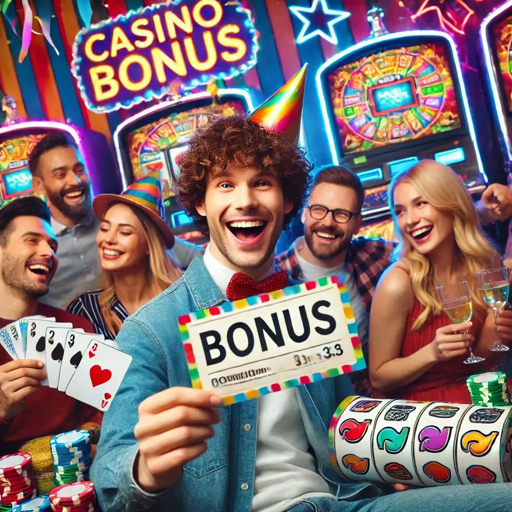 uomo con un bonus su WIN UNIQUE CASINO